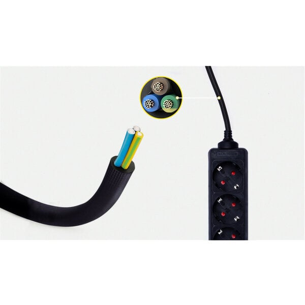 HLW LED Power Strip & Extension Cord 3680W - 2 Outlets, 3m LED Accessories