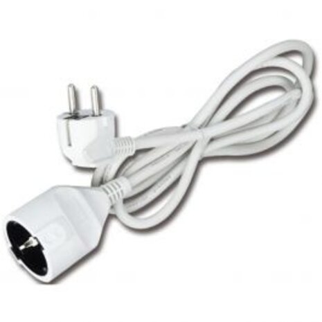 Aigi Gamon White Extension Cord 3 Meters - 3680W for Light Cord & LED Accessories