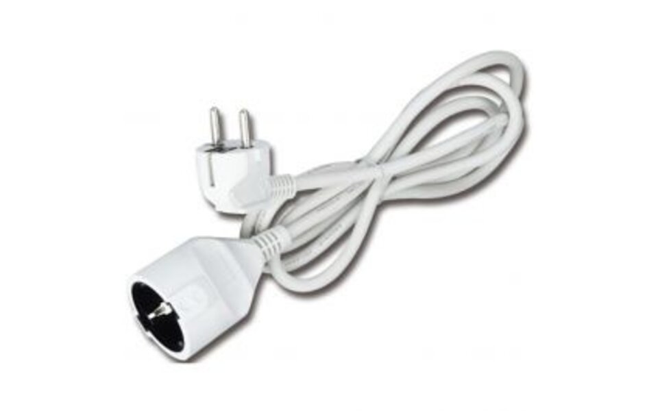 HLW LED Aigi Gamon White Extension Cord 3 Meters - 3680W for Light Cord & LED Accessories