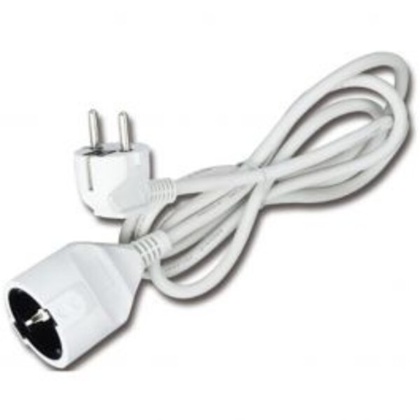 HLW LED Aigi Gamon White Extension Cord 3 Meters - 3680W for Light Cord & LED Accessories