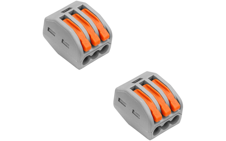 HLW LED Lasklem Set 2 Stuks - 3 Polig met Klemmetjes voor LED Toebehoren HLW LED Lasklem Set 2 Stuks - 3 Polig met Klemmetjes voor LED Toebehoren