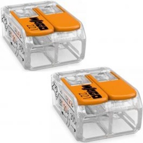 WAGO Welding Clamp Set 2 Pieces - 2-Pole with Clamps, Ideal for LED Accessories