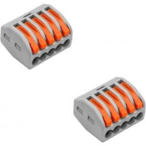 Splice Connector Set 2 Pieces - 5-Pin LED Accessories Gray/Orange
