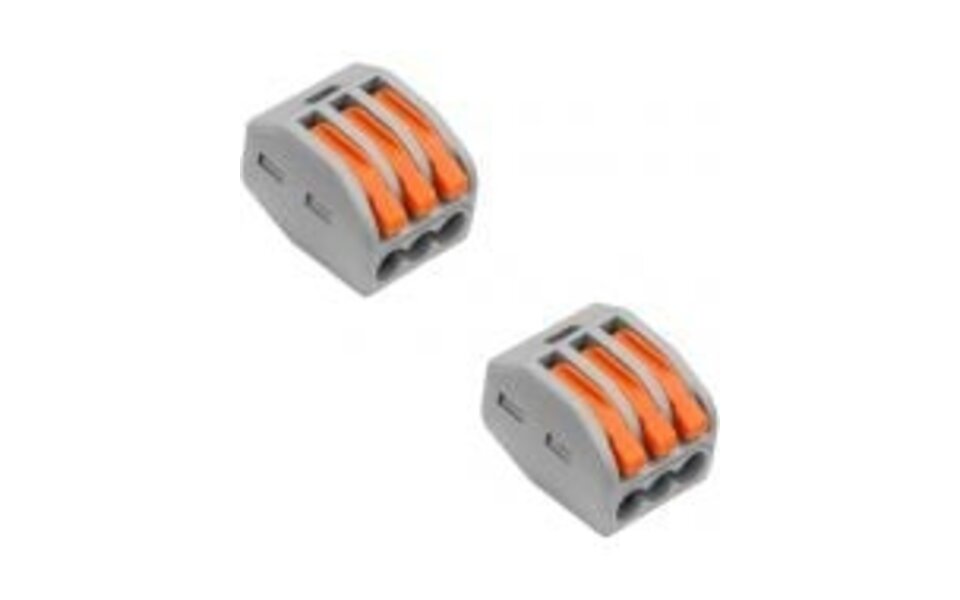 WAGO WAGO 3 Polige Lasklem Set 50 Stuks – Betrouwbaar LED Toebehoren Oranje