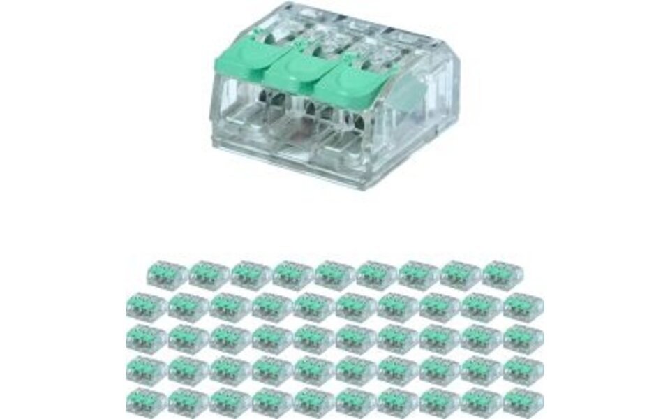 HLW LED 3-pin Green Cable Clip - 50 Pieces with Clips | Reliable LED Accessories HLW LED 3-pin Green Cable Clip - 50 Pieces with Clips | Reliable LED Accessories