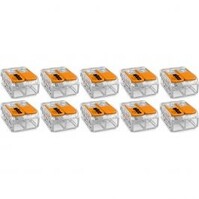 WAGO Solder Terminal Set 10x - 2-Pole Orange, Perfect for LED Accessories