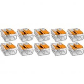 WAGO Lasklem Set 10x - 2 Polig Oranje, Perfect voor LED Toebehoren