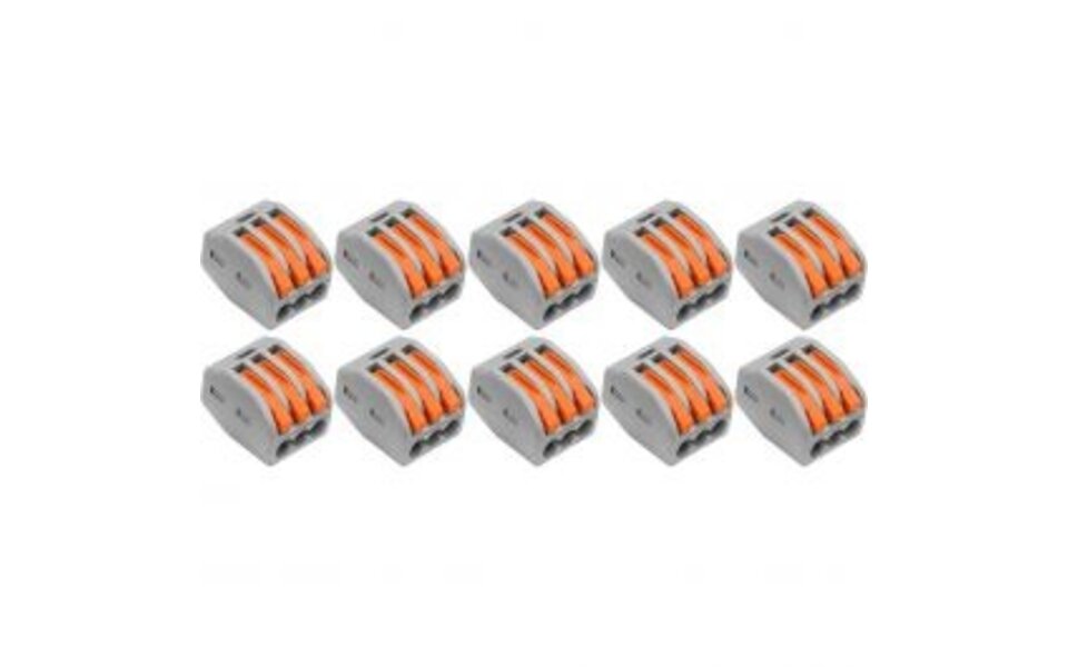 HLW LED Lasklem Set 10 Stuks - 3 Polig met Klemmetjes voor LED Toebehoren