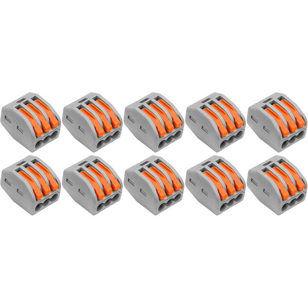 HLW LED Lasklem Set 10 Stuks - 3 Polig met Klemmetjes voor LED Toebehoren