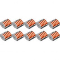 Splice Clip Set 10 Pieces - 5-Pole LED Accessories Gray/Orange