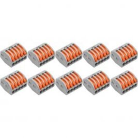Lasklem Set 10 Stuks - 5 Polig LED Toebehoren Grijs/Oranje