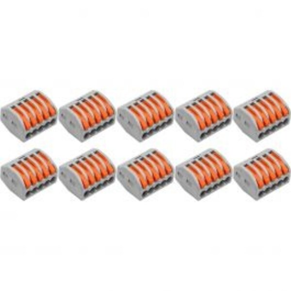 HLW LED Welding Clamp Set 10 Pieces 5-Pole - Compact LED Accessories with Clamps