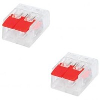 Lasklem Slim Set 2 Stuks - 2 Polig LED Toebehoren Rood Lasklem Slim Set 2 Stuks - 2 Polig LED Toebehoren Rood