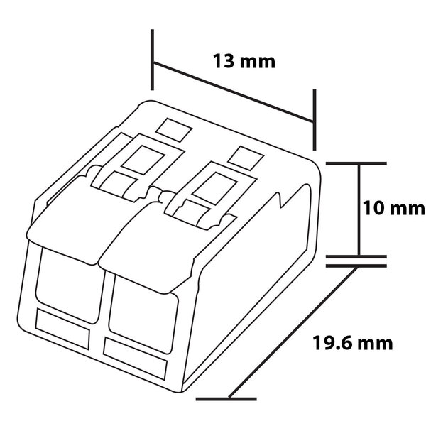 HLW LED Lasklem Slim Set 2 Stuks - 2 Polig met Klemmen, Perfect LED Toebehoren