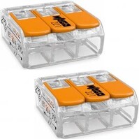WAGO Lasklem Set 2 Stuks - 3 Polig Oranje voor LED Toebehoren