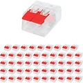 Splice Connector 50 Pieces - 2-Pole Connection Clip - Safe LED Accessories Red