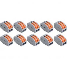 Lasklem Set 10 Stuks - 2 Polig LED Toebehoren Grijs/Oranje