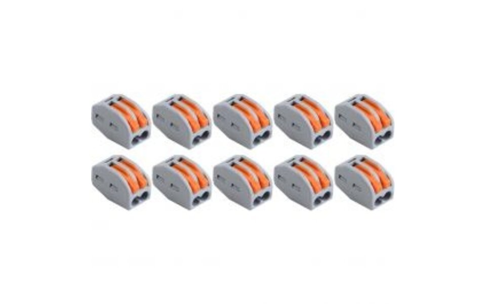 HLW LED Lasklem Set 10 Stuks - 2 Polig met Klemmetjes, Veilig LED Toebehoren