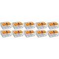 WAGO Splice Terminal Set 10 Pieces 3-Pole Orange - Reliable LED Accessories WAGO Splice Terminal Set 10 Pieces 3-Pole Orange - Reliable LED Accessories