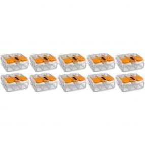 WAGO Lasklem Set 10x 3-polig Oranje - LED Toebehoren