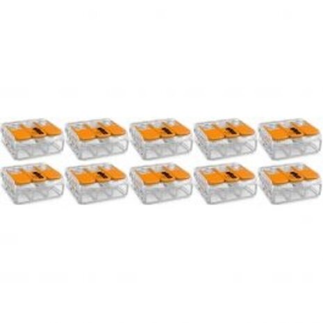WAGO Splice Terminal Set 10 Pieces 3-Pole Orange - Reliable LED Accessories