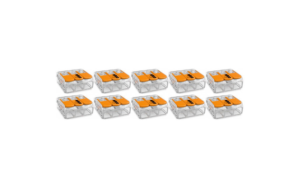 WAGO WAGO Lasklem Set 10 Stuks 3-polig Oranje - Betrouwbaar LED Toebehoren WAGO WAGO Lasklem Set 10 Stuks 3-polig Oranje - Betrouwbaar LED Toebehoren