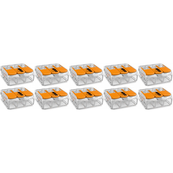 WAGO WAGO Splice Terminal Set 10 Pieces 3-Pole Orange - Reliable LED Accessories