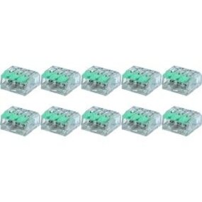 Lasklem Slim Set 10 Stuks - 3 Polig LED Toebehoren Groen