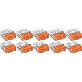 WAGO 3-pole welding clamp 0.5-2.5mm² Orange - Transparent - 10 pieces LED accessories