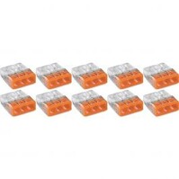 WAGO 3-pole orange solder terminal - 10 pieces LED accessories