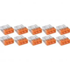 WAGO 3-pole orange solder terminal - 10 pieces LED accessories