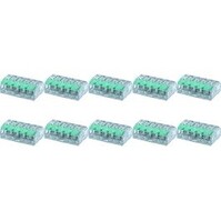 Slim Solder Terminal Set 10 Pieces - 5-Pole LED Accessories Green