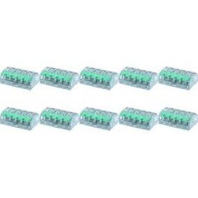 Slim Solder Terminal Set 10 Pieces - 5-Pole LED Accessories Green