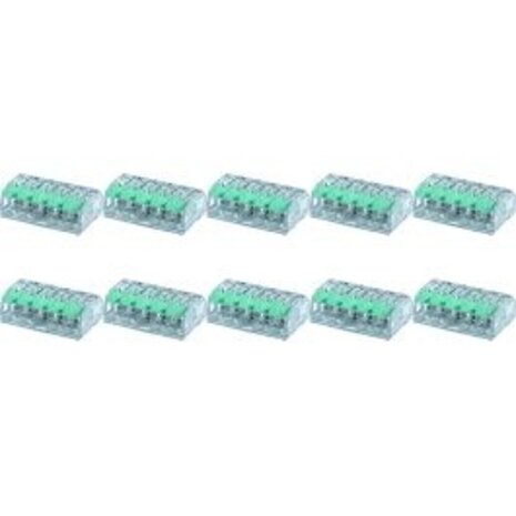 Lasklem Slim Set 10 Stuks - 5 Polig met Klemmetjes, Ideaal voor LED Toebehoren