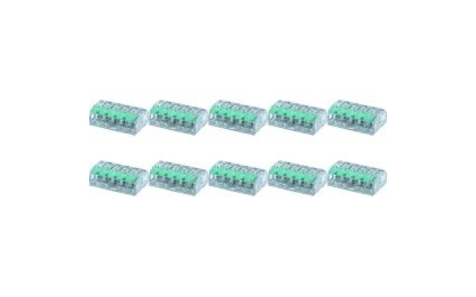 HLW LED Lasklem Slim Set 10 Stuks - 5 Polig met Klemmetjes, Ideaal voor LED Toebehoren HLW LED Lasklem Slim Set 10 Stuks - 5 Polig met Klemmetjes, Ideaal voor LED Toebehoren