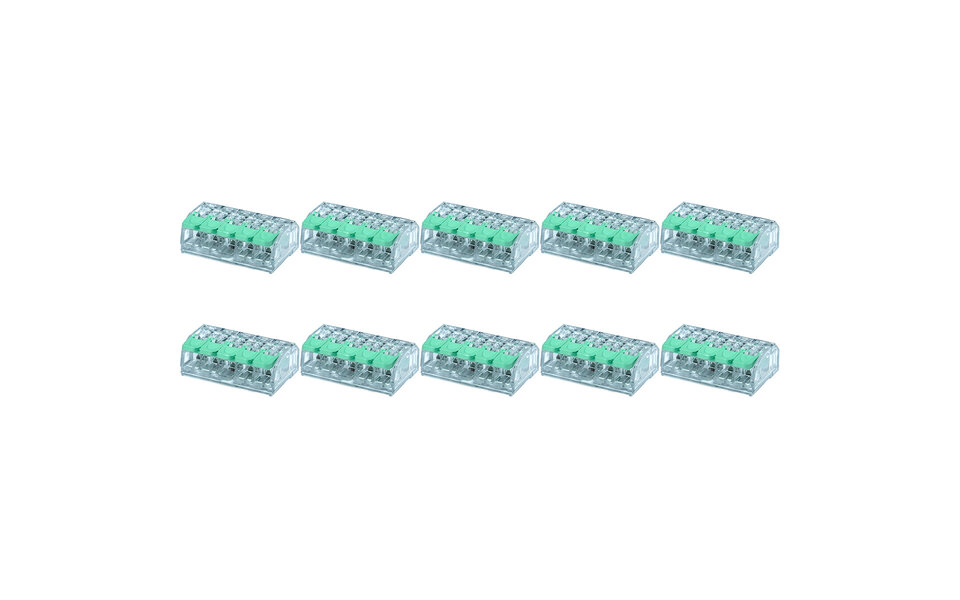 HLW LED Lasklem Slim Set 10 Stuks - 5 Polig met Klemmetjes, Ideaal voor LED Toebehoren HLW LED Lasklem Slim Set 10 Stuks - 5 Polig met Klemmetjes, Ideaal voor LED Toebehoren