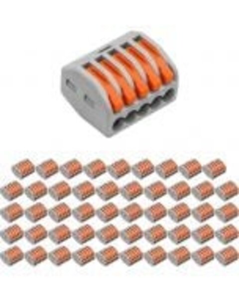 WAGO WAGO 5-pin solder terminal - 0.5-2.5mm² - LED accessories - 100 pieces Yellow