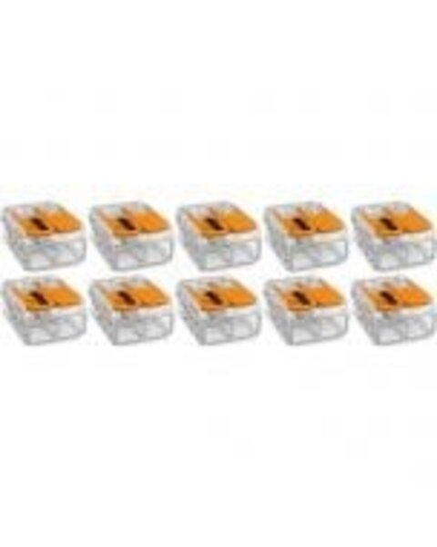 HLW LED Vintex 3-pole Orange Splice Connector 0.2-2.5 mm² - Reliable LED Accessories, 2 Pieces