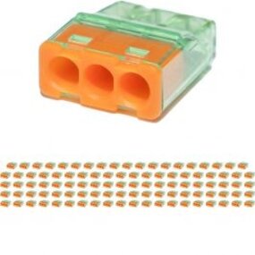 3-pin solder terminal Vintex 0.2-2.5 mm² Orange - 100 pieces
