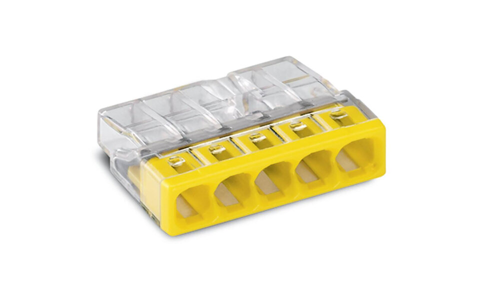 WAGO WAGO 5-pole solder terminal yellow 0.5-2.5 mm² - 2 pieces - High-quality LED accessories