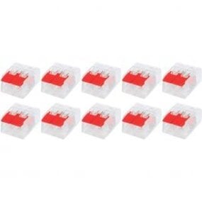 Lasklem Slim Set 10 Stuks - 2 Polig LED Toebehoren Rood