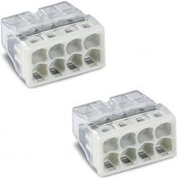 WAGO 8-pole solder terminal 0.5-2.5 mm² white - 2 pieces LED accessories