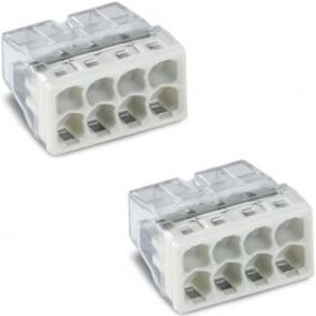 WAGO 8-pole solder terminal 0.5-2.5 mm² white - 2 pieces LED accessories