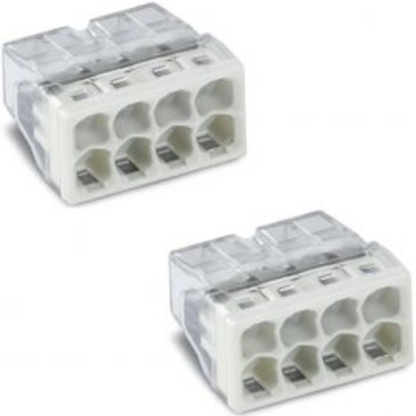 WAGO 8-pole splice connector 0.5-2.5 mm² white - 2 pieces | Perfect for LED accessories