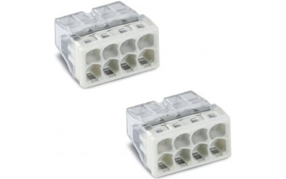 WAGO WAGO 8-pole splice connector 0.5-2.5 mm² white - 2 pieces | Perfect for LED accessories