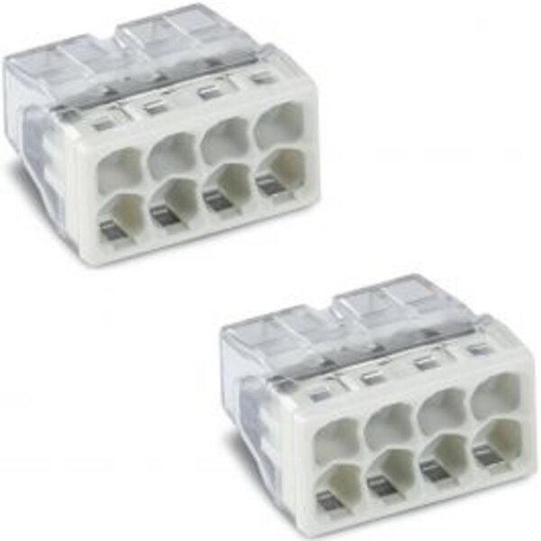 WAGO WAGO 8-pole splice connector 0.5-2.5 mm² white - 2 pieces | Perfect for LED accessories