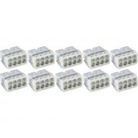WAGO Lasklem 8-polig 0.5-2.5mm² Wit - 10 Stuks LED Toebehoren
