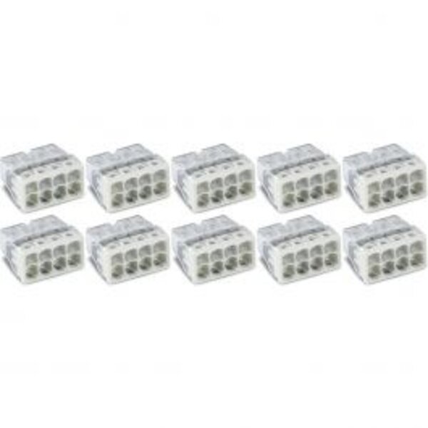 WAGO WAGO 8-polig Lasklem 0.5-2.5mm² Wit - 10 Stuks Transparant LED Toebehoren