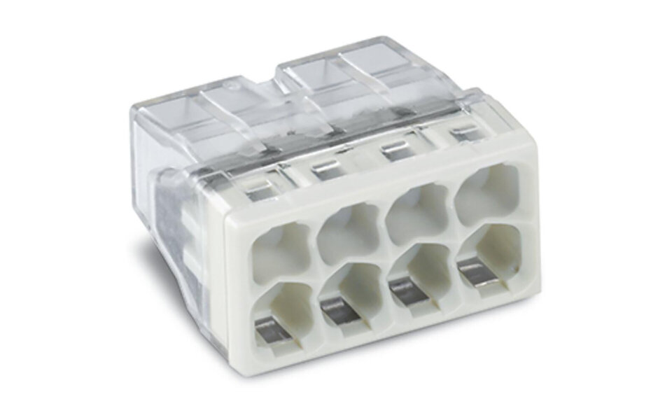 WAGO WAGO 8-pole Splice Terminal 0.5-2.5mm² White - 10 Pieces Transparent LED Accessories WAGO WAGO 8-pole Splice Terminal 0.5-2.5mm² White - 10 Pieces Transparent LED Accessories