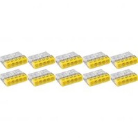 WAGO 5-pin Splice Connector Yellow - 10 Pieces LED Accessories